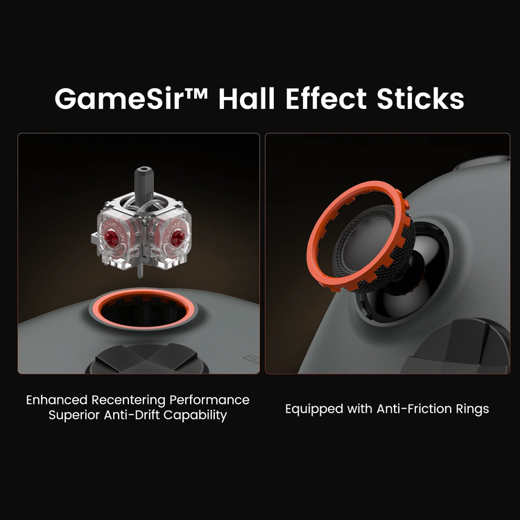 GameSir Nova Lite 2 — Hall Effect sticks and anti-friction rings