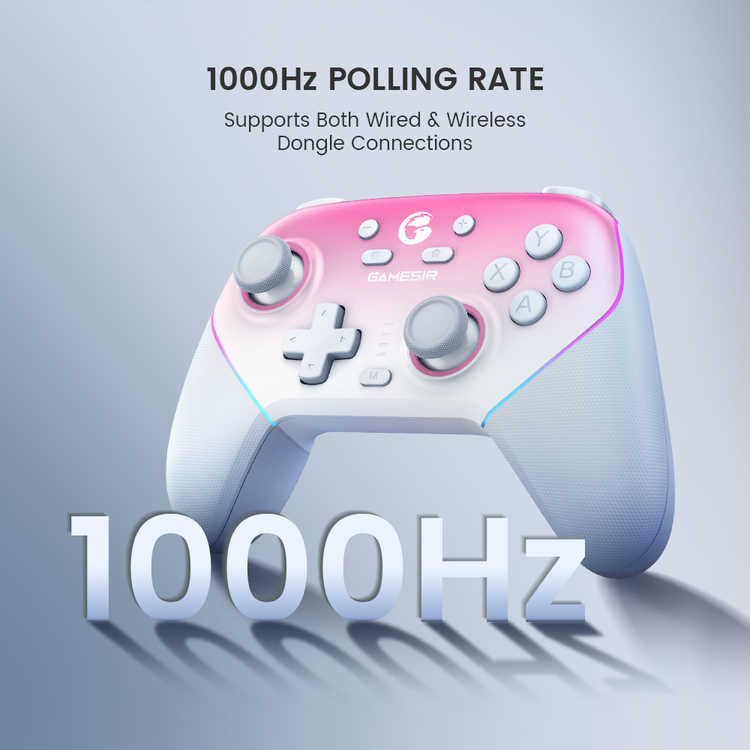 GameSir Super Nova — Super Nova 1000Hz wired and receiver polling illustration