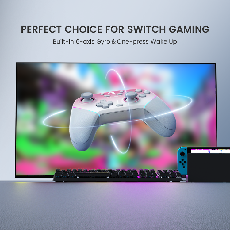 GameSir Super Nova — Super Nova Switch gyro and wake-up controls illustration