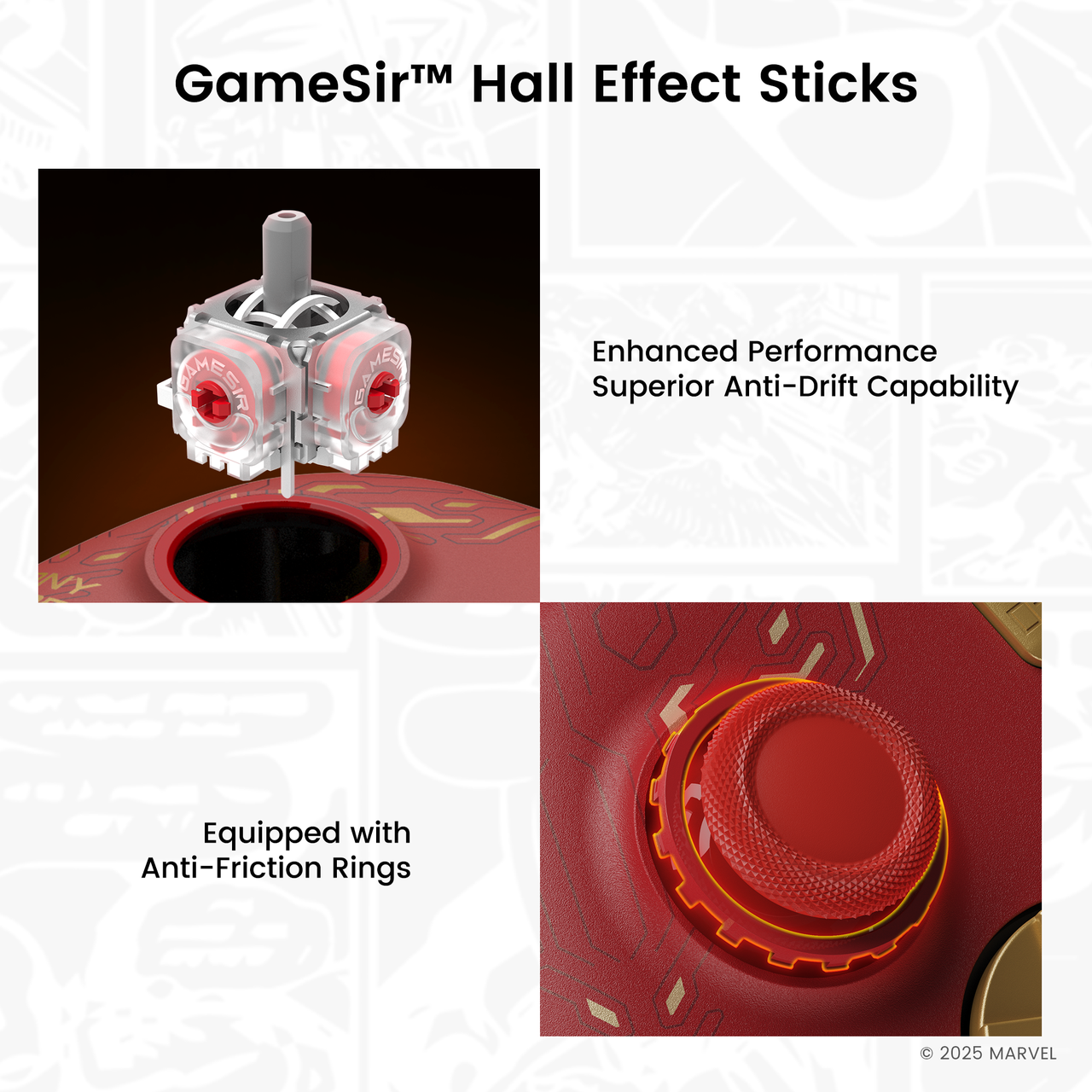 GameSir Nova 2 Lite Iron Man Edition — Iron Man edition Hall Effect sticks