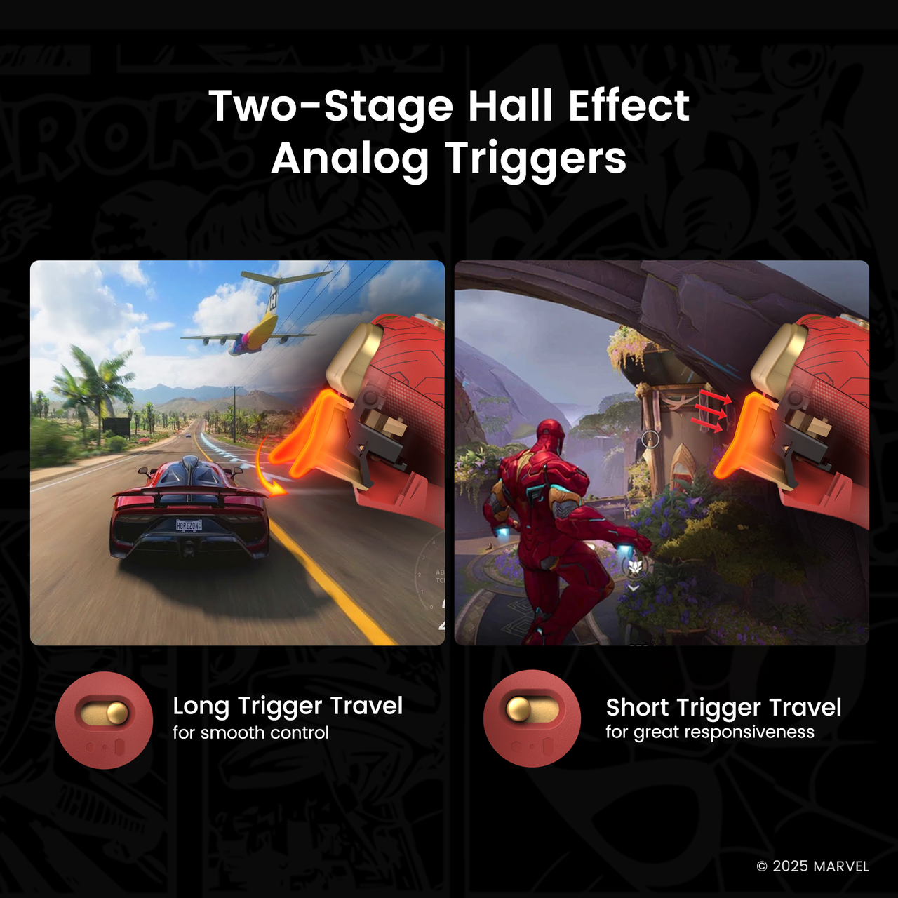 GameSir Nova 2 Lite Iron Man Edition — Iron Man edition two-stage Hall Effect analogue triggers