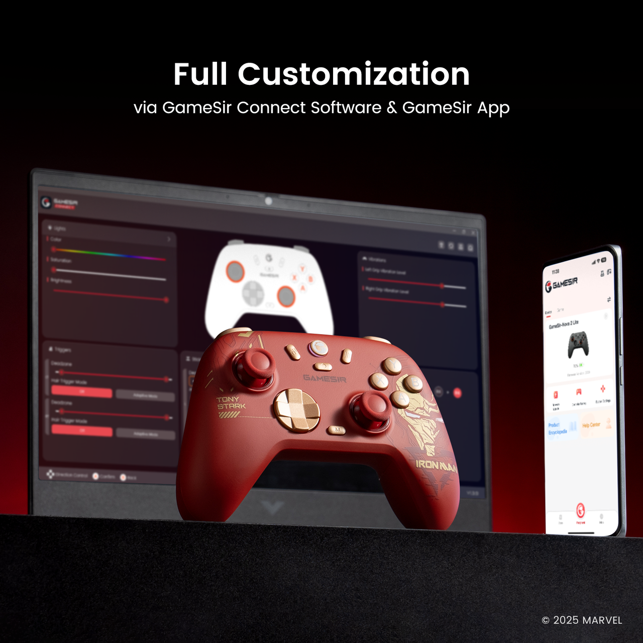 GameSir Nova 2 Lite Iron Man Edition — GameSir App and GameSir Connect customization