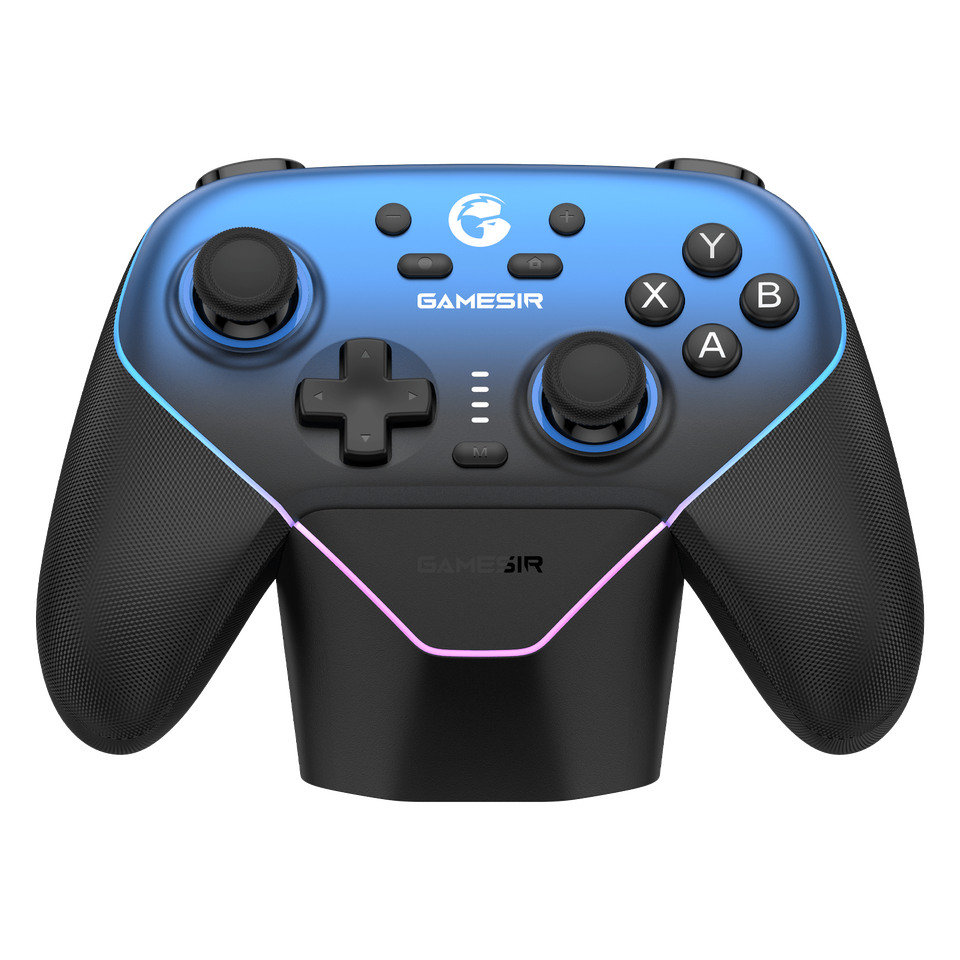 GameSir Super Nova Wireless Controller with Dock - Nightfall Blue with charging dock