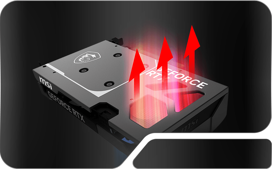 MSI GeForce RTX 5050 8G VENTUS 2X OC MSI Ventus Backplate illustration