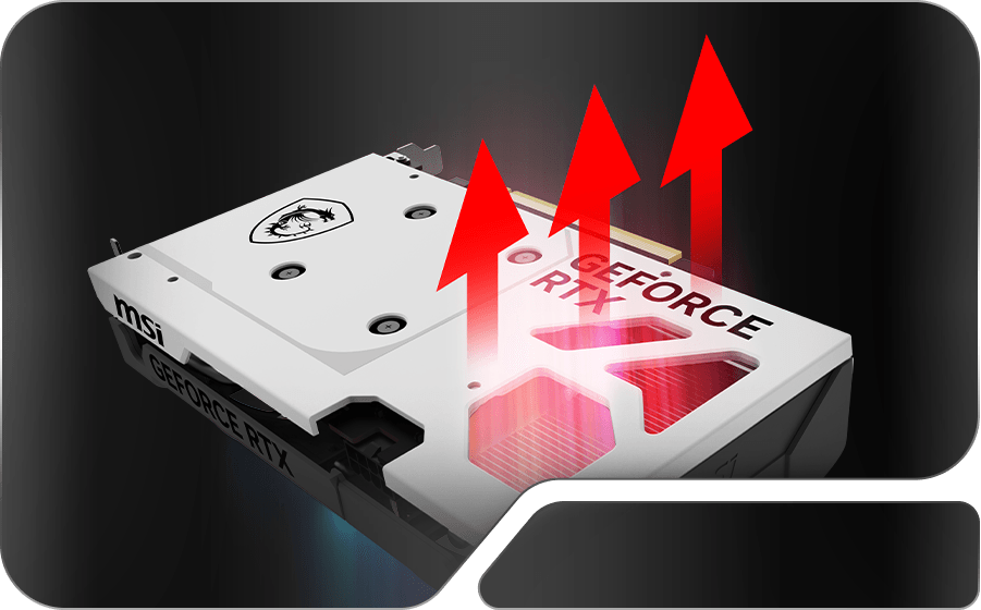 MSI GeForce RTX 5060 8G VENTUS 2X OC WHITE MSI Ventus Backplate illustration
