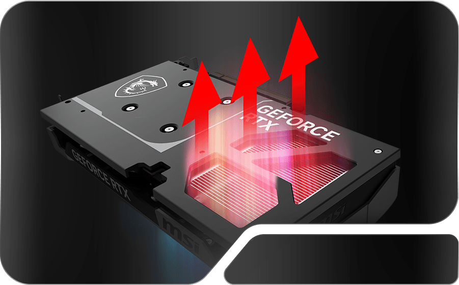 MSI GeForce RTX 5060 Ti 8G VENTUS 2X OC PLUS MSI Ventus Backplate illustration