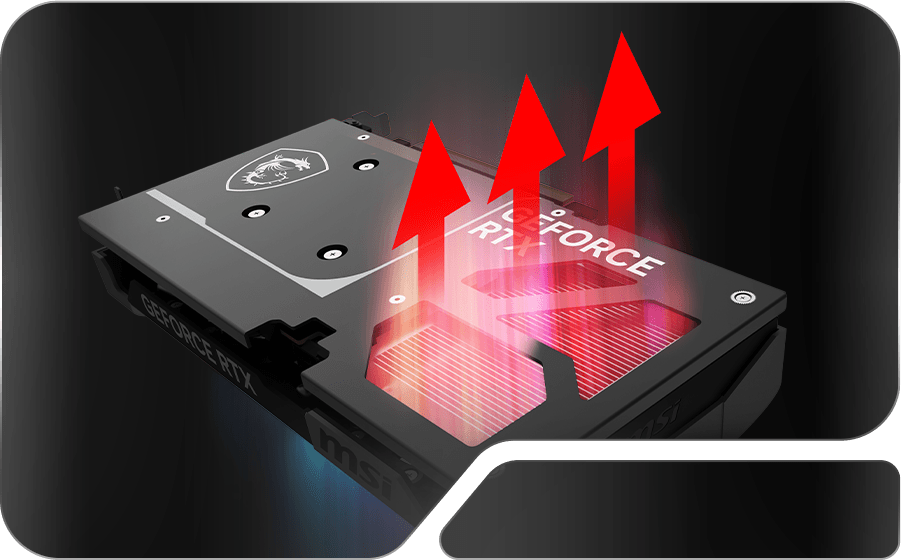 MSI GeForce RTX 5060 Ti 16G VENTUS 2X OC PLUS MSI Ventus Backplate illustration