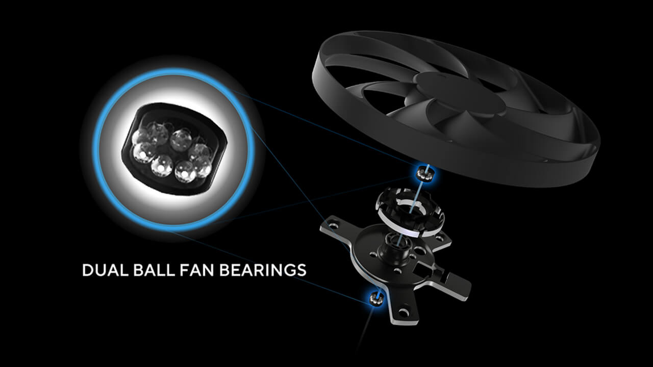 ASUS DUAL-RTX5050-O8G dual-ball bearing illustration