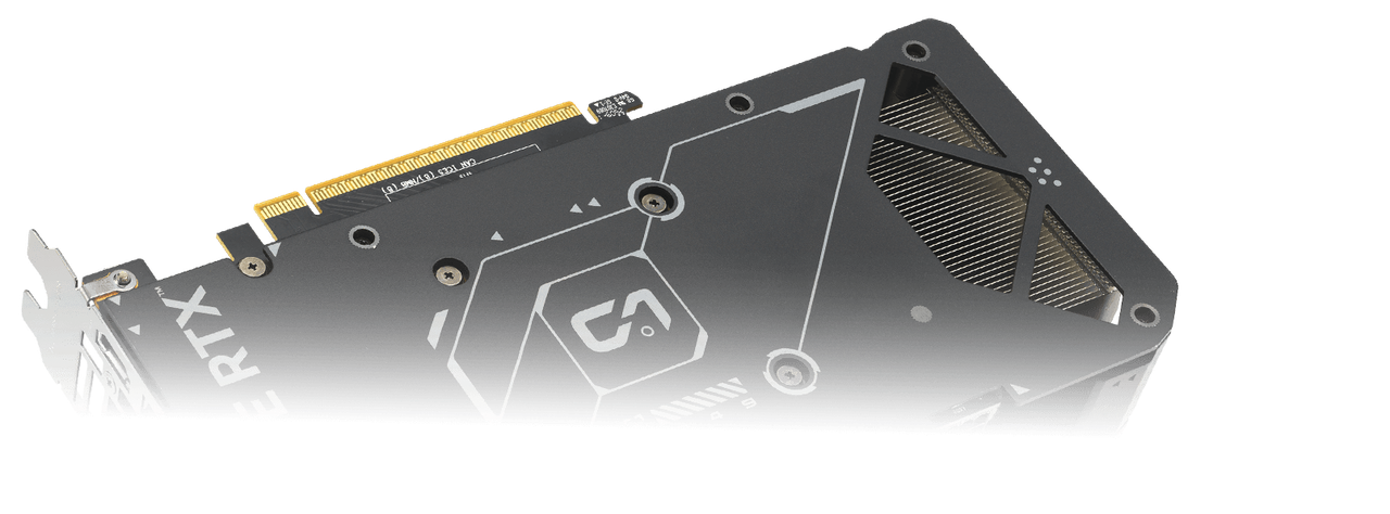ASUS DUAL-RTX5060-O8G backplate and airflow illustration