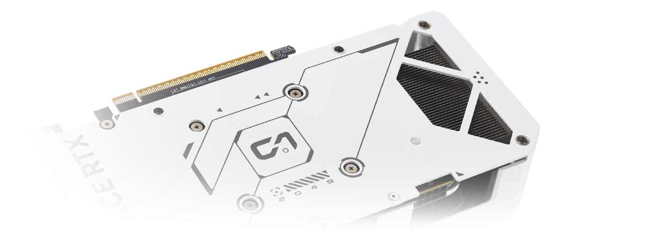 ASUS DUAL-RTX5060-O8G-WHITE backplate and airflow illustration