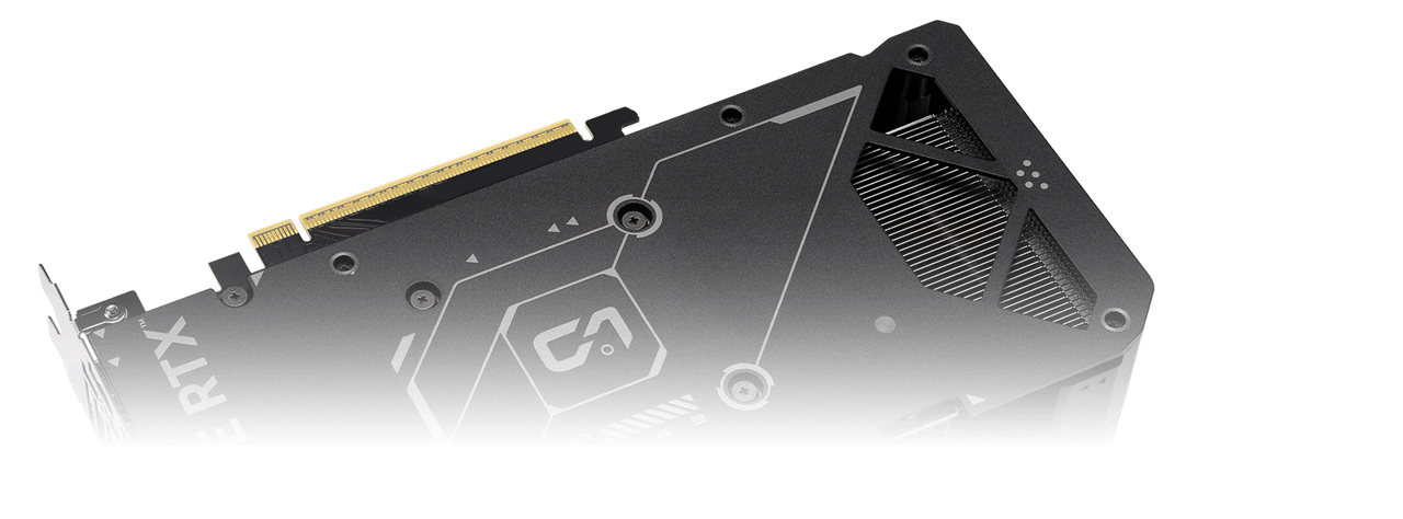 ASUS DUAL-RTX5060TI-O16G backplate and airflow illustration