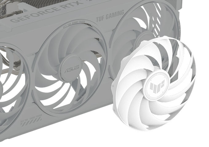 ASUS TUF-RTX5070TI-O16G-WHITE-GAMING fan mechanism illustration