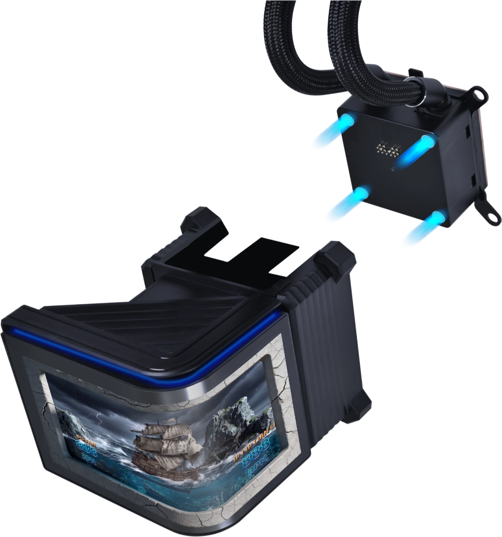Lian Li HydroShift II OLED Curved — Position the display after assembly