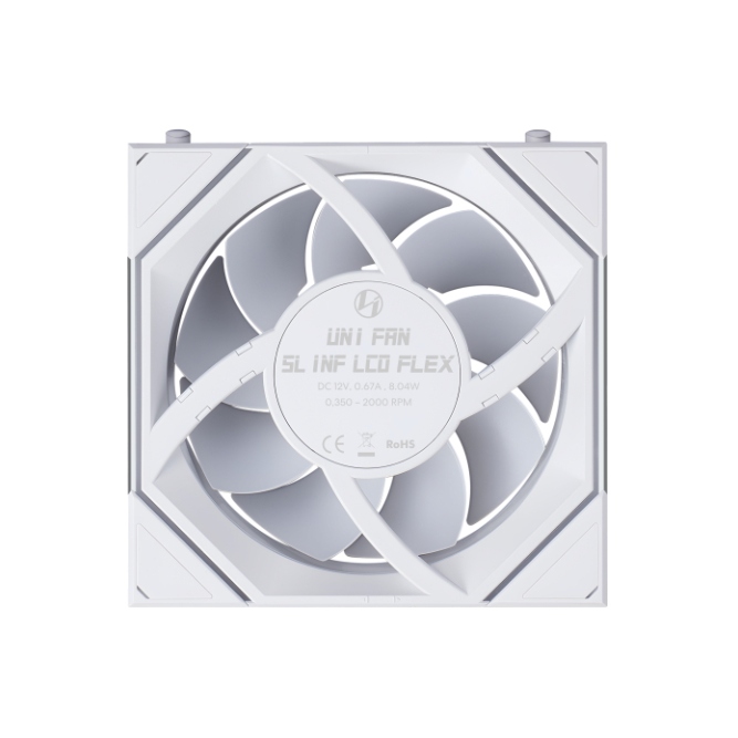 Lian Li UNI FAN SL-INF LCD FLEX 120mm 3-Pack – White — additional product view