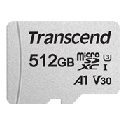 Transcend 300S-A 512GB A1 U3 V30 microSDXC memory card